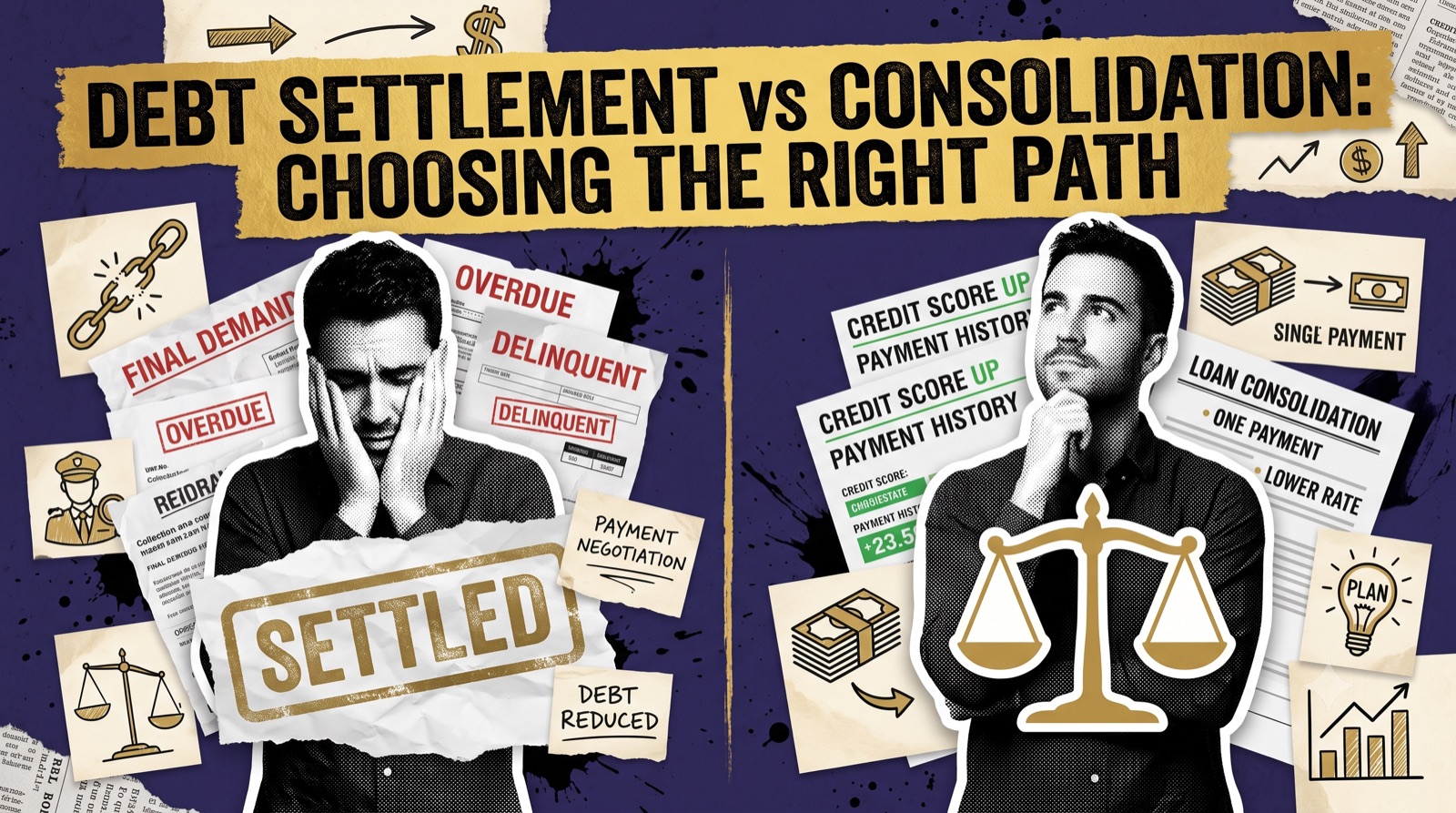 Debt Settlement vs Debt Consolidation: What's the Difference